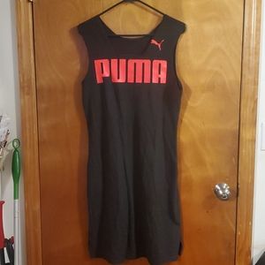 Puma Dress Large Dark Gray and Neon Orange